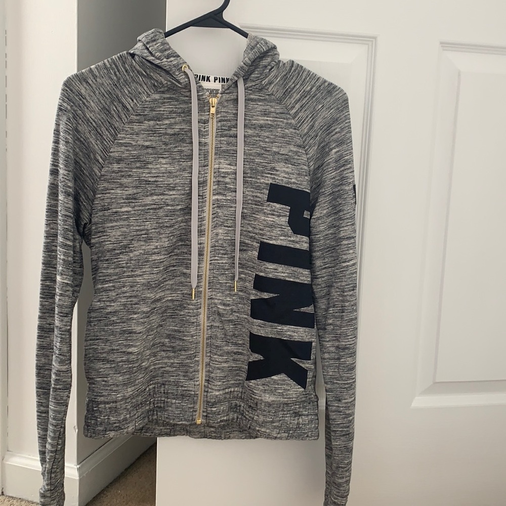 PINK Gray Full Zip